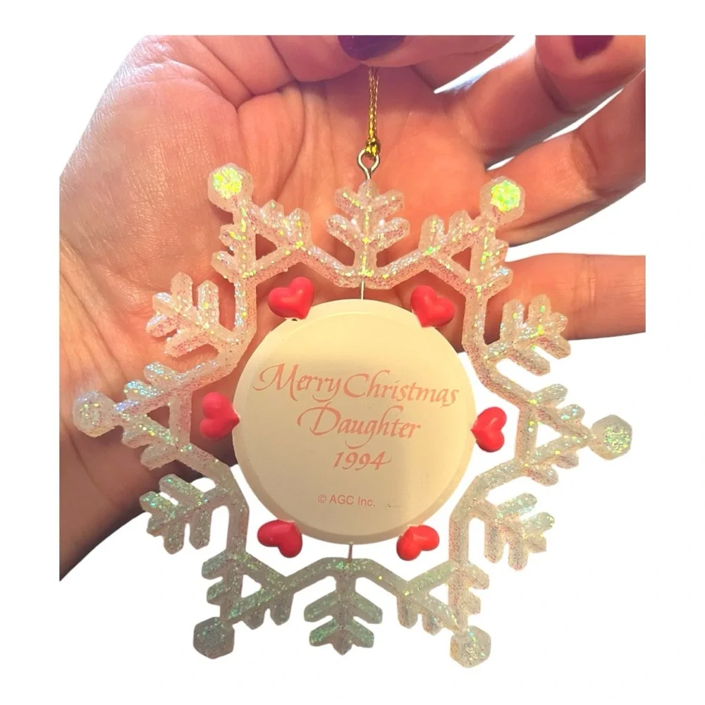 Forget Me Not collectible Christmas Ornament - Merry Christmas Daughter 1994